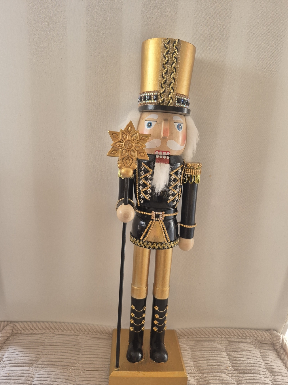 Gold & Black Nutcracker Soldier Holiday Decor